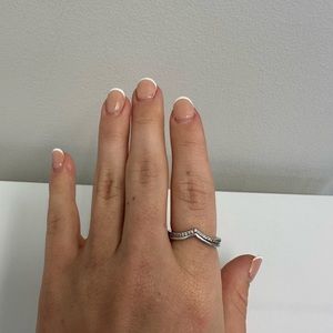 Pandora Sparkling Wishbone Ring